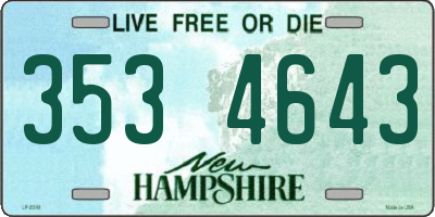NH license plate 3534643