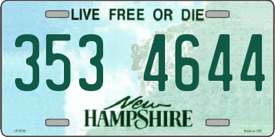 NH license plate 3534644