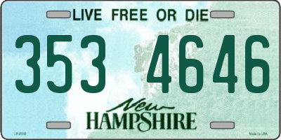 NH license plate 3534646