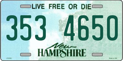NH license plate 3534650