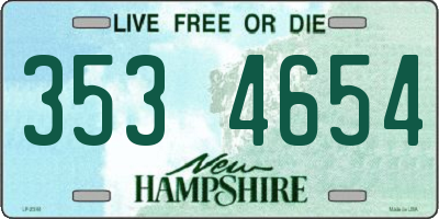 NH license plate 3534654