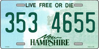 NH license plate 3534655