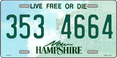NH license plate 3534664