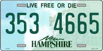 NH license plate 3534665