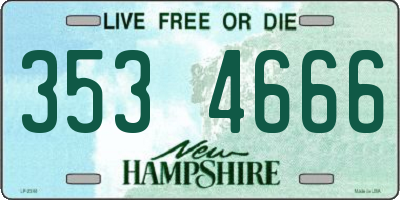 NH license plate 3534666