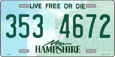 NH license plate 3534672