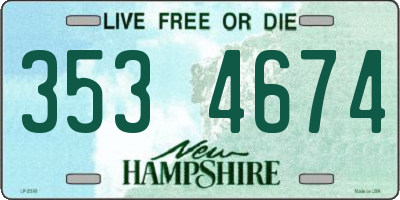 NH license plate 3534674