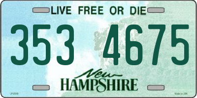 NH license plate 3534675