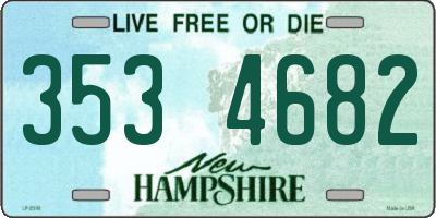 NH license plate 3534682