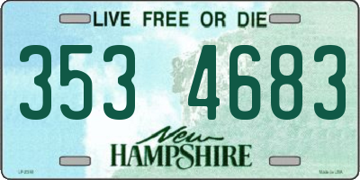 NH license plate 3534683