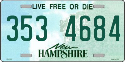 NH license plate 3534684
