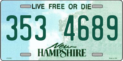 NH license plate 3534689