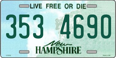 NH license plate 3534690