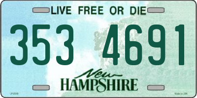 NH license plate 3534691