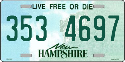 NH license plate 3534697