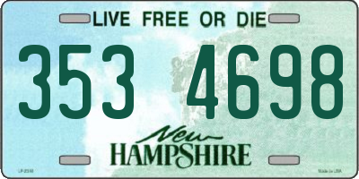 NH license plate 3534698