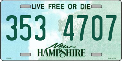 NH license plate 3534707