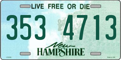 NH license plate 3534713
