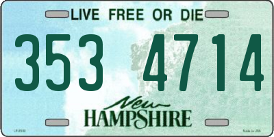 NH license plate 3534714