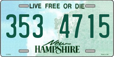 NH license plate 3534715