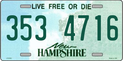 NH license plate 3534716