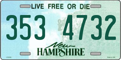NH license plate 3534732