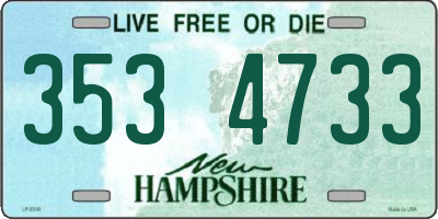 NH license plate 3534733