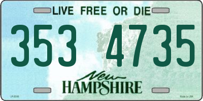 NH license plate 3534735