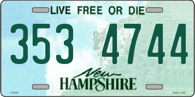NH license plate 3534744