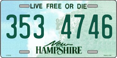 NH license plate 3534746
