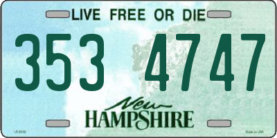 NH license plate 3534747