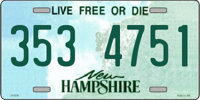 NH license plate 3534751