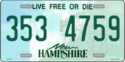 NH license plate 3534759