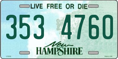 NH license plate 3534760