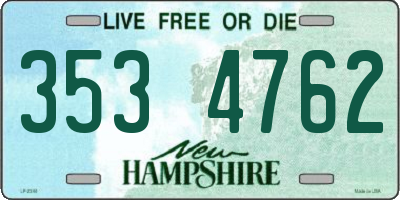 NH license plate 3534762