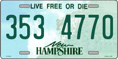 NH license plate 3534770