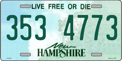 NH license plate 3534773