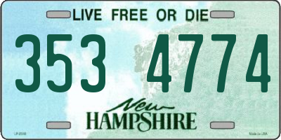 NH license plate 3534774