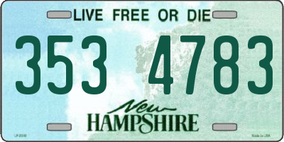 NH license plate 3534783