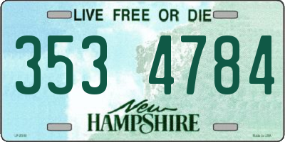 NH license plate 3534784