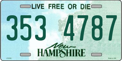 NH license plate 3534787