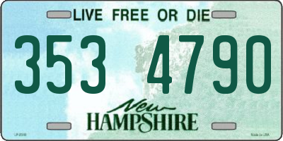 NH license plate 3534790
