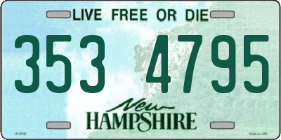 NH license plate 3534795