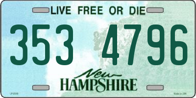 NH license plate 3534796