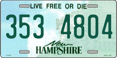 NH license plate 3534804