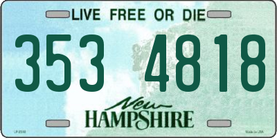 NH license plate 3534818