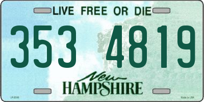 NH license plate 3534819