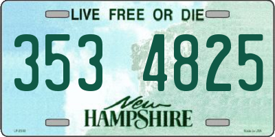 NH license plate 3534825