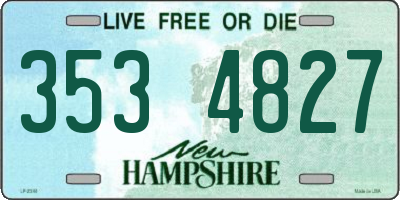 NH license plate 3534827