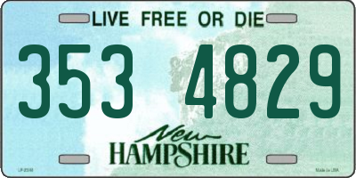 NH license plate 3534829